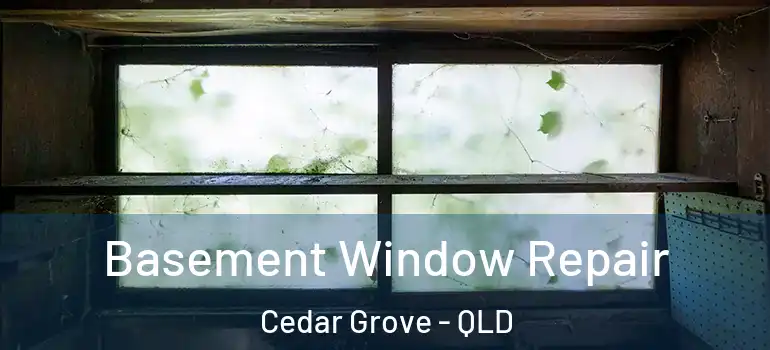 Basement Window Repair Cedar Grove - QLD